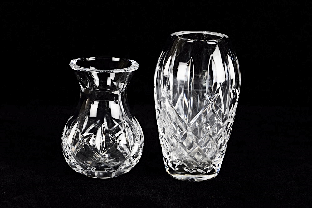 Two Waterford Crystal Bud Vases in the Lismore Pattern EBTH